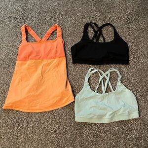 lululemon athletica tank & 2 sports bras